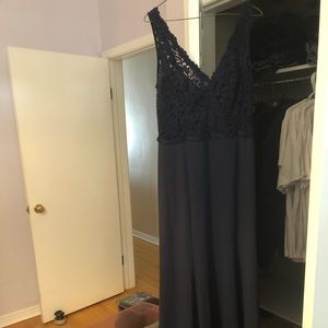 David’s bridal bridesmaid dress. Navy blue. Size 12. Unaltered. Worn once.